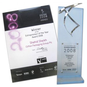Leicestershire Business Awards Entrepreneur Winner 2008