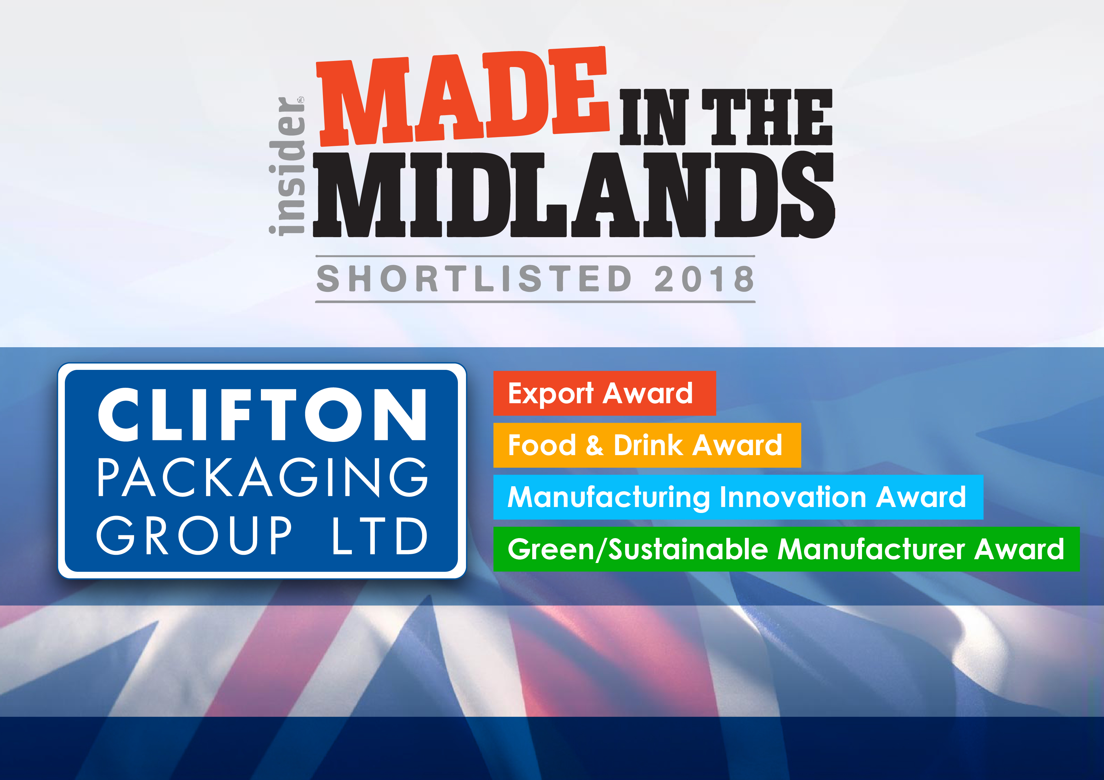 insider Made in the Midlands 2018 - Shortlisted 2018