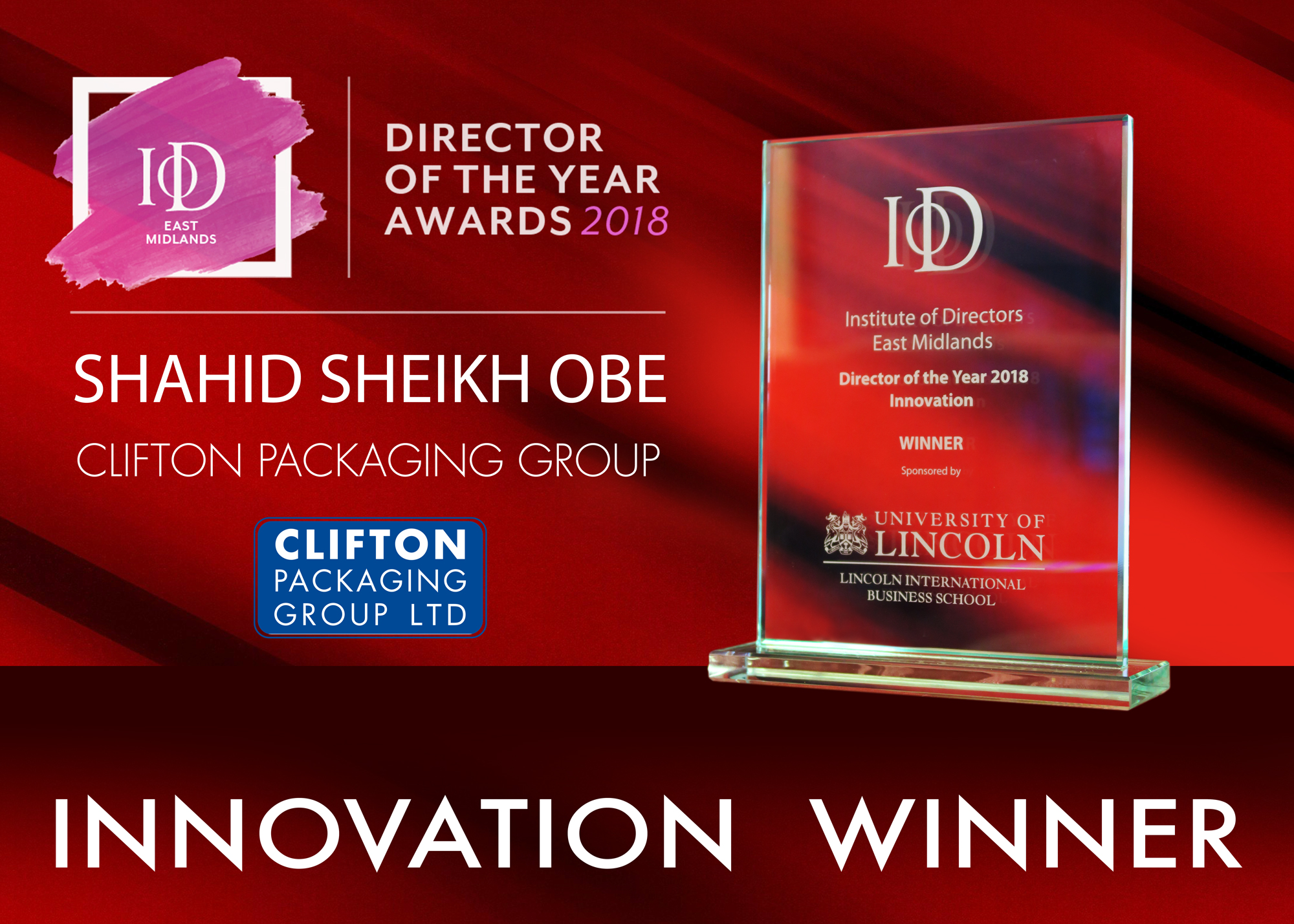 IoD - Director of the Year Awards 2018 - Innovation Winner